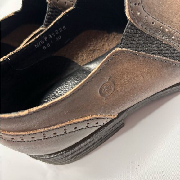 Women’s Born Brown Leather Slip-On Shoes - Picture 6 of 7